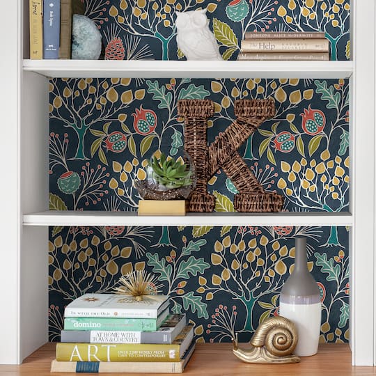 NuWallpaper Groovy Garden Navy Peel & Stick Wallpaper